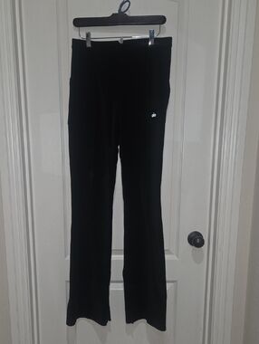 ALO Yoga Women's Black Corduroy Pants with Subtle Logo- Size Large
